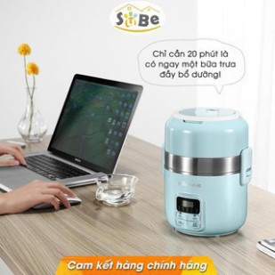 Hộp Cơm Cắm Điện Cao Cấp Bear DFH-B20J1 3 Tầng Inox Có Hẹn Giờ, Hâm Nóng Siêu Nhanh