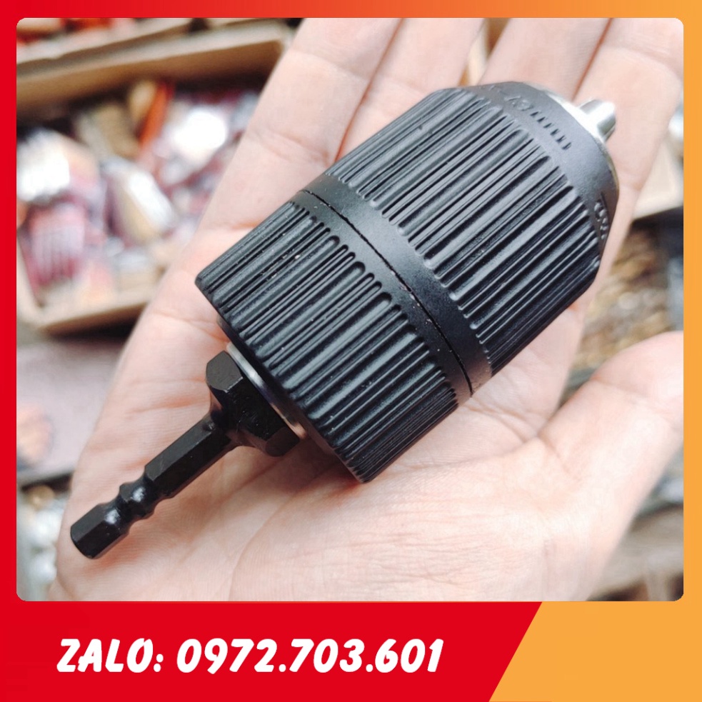 Đầu Chuyển Đổi Bắn Bắt Vít Lục Giác Sang Máy Khoan - Đầu kẹp mũi khoan măng ranh tự động 13 MM [GIÁ