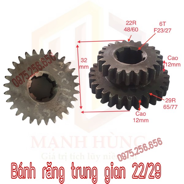 Bánh răng trung gian 22/29 cày 61
