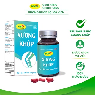 Viên Nang Xương Khớp PQA Hỗ Trợ Mạnh Gân Cốt Và Giảm Triệu Chứng Đau Nhức Xương Khớp Lọ 100 Viên