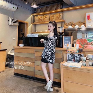 Set Váy 2 Dây + Áo Sơ Mi Lụa Vằn Siêu Đẹp