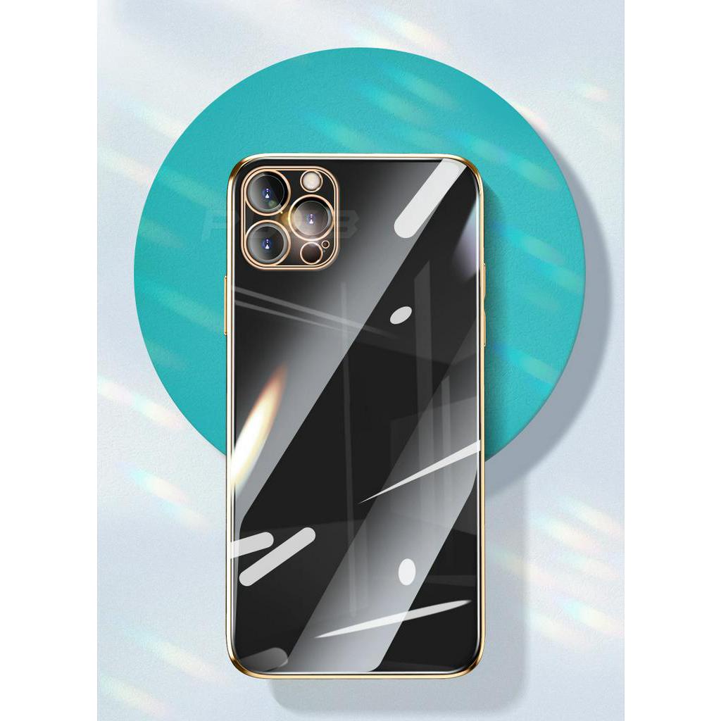 Ốp điện thoại silicone viền vuông mạ 6D cho iPhone 12 11 Pro Max Mini X XS XR SE 2020 7 8 Plus