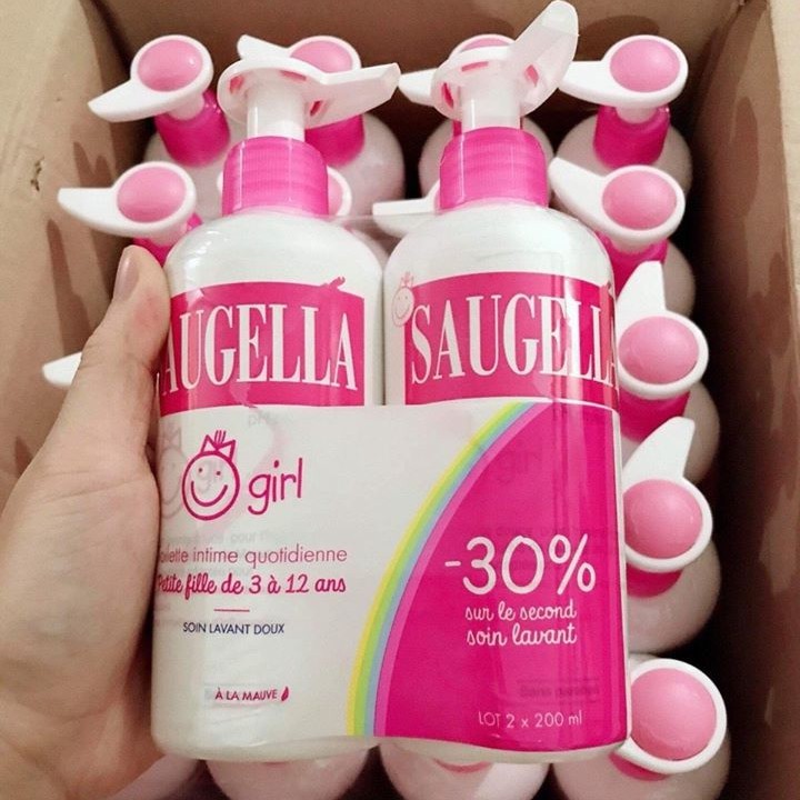 Dung Dịch Vệ Sinh Bé Gái Saugella Pháp Cho Bé Từ 3-12 Tuổi 200ML - DDVS SAUGELA PHÁP