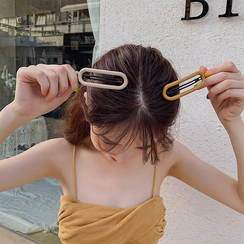 Kẹp Tóc Hình Oval Màu Sắc Ngọt Ngào Dễ Thương Cho Nữ