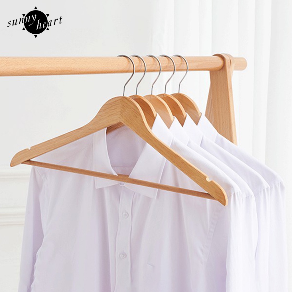 Set 5 Móc Treo Quần Áo Bằng Gỗ Tiện Dụng