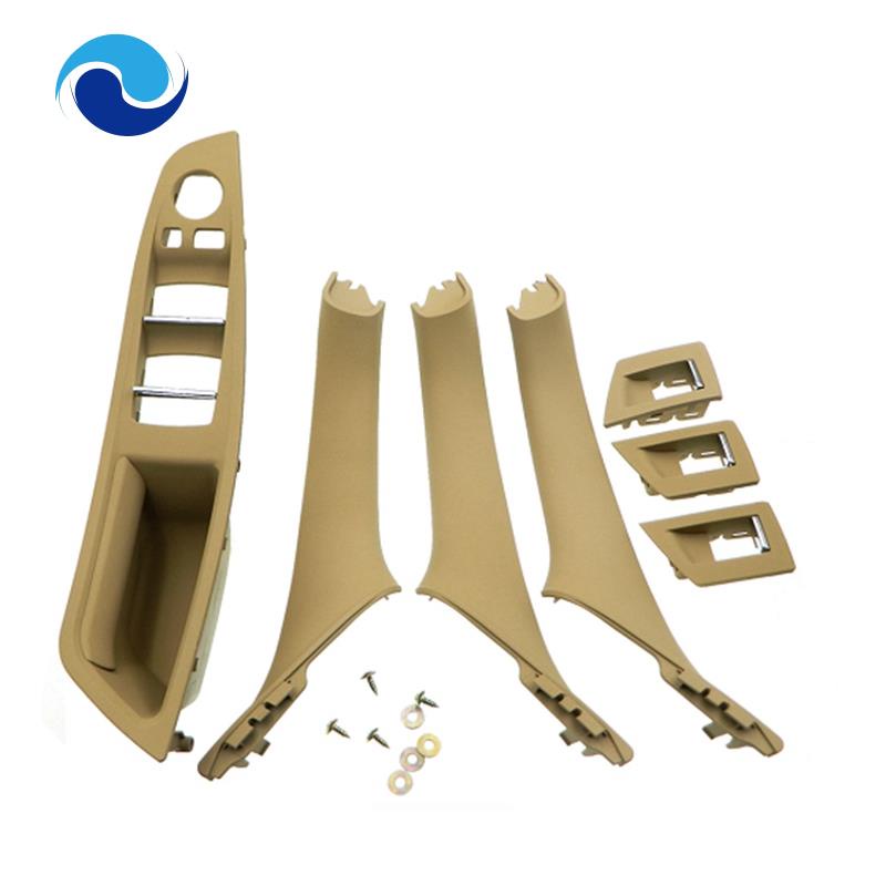 Ốp bọc tay nắm cửa trong cho xe hơi Bmw 5 Serie F10 F11 520 525 Red-Brown RHD