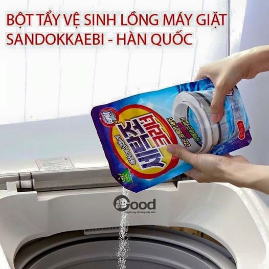 (khuyến mãi) Bột tẩy vệ sinh máy giặt Sandokkaebi của HÀN QUỐC.