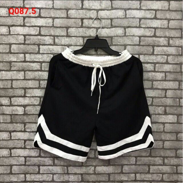 ⚡️ SALE 3 NGÀY ⚡️ Quần sọt đùi thể thao nam nữ phối 2 sọc v có khóa túi và không, vài cào mềm mịn dáng short lững