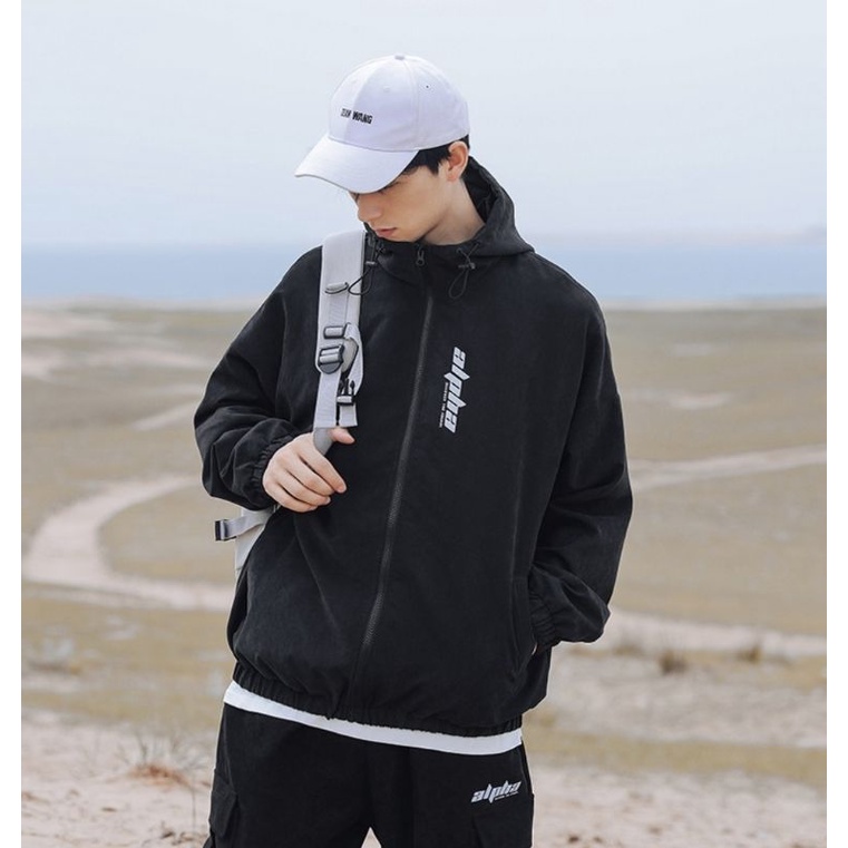Áo khoác dù lì mềm mịn chữ phản quang nam nữ mặc được unisex ulzzang - ẢNH THẬT