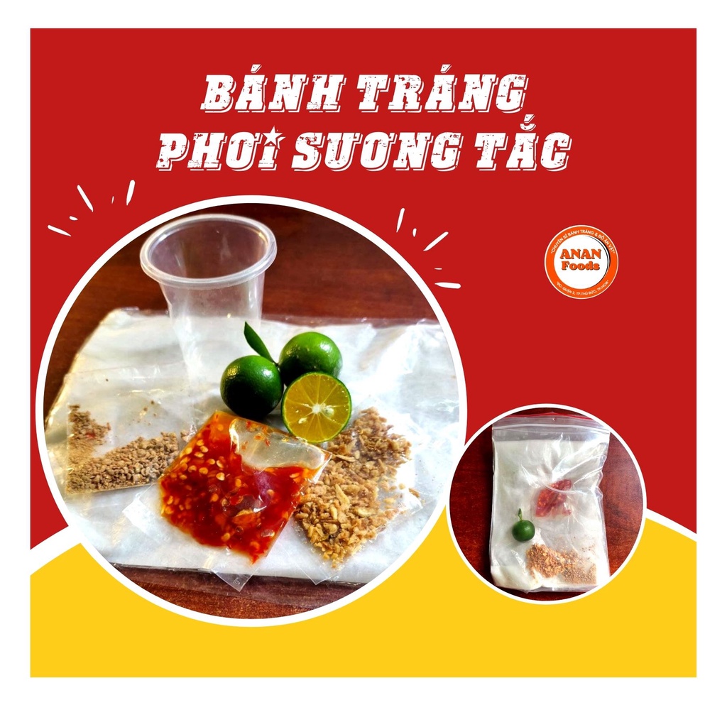 Bánh Tráng Phơi Sương Sa Tế Muối Tắc Tây Ninh Ớt Rim Dẻo Trộn Muối Nhuyễn ANANFOODS OTRIM
