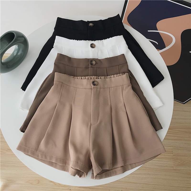 Quần short đùi nữ cạp cao chất tuyết mưa chun sau cực thoải mái 236