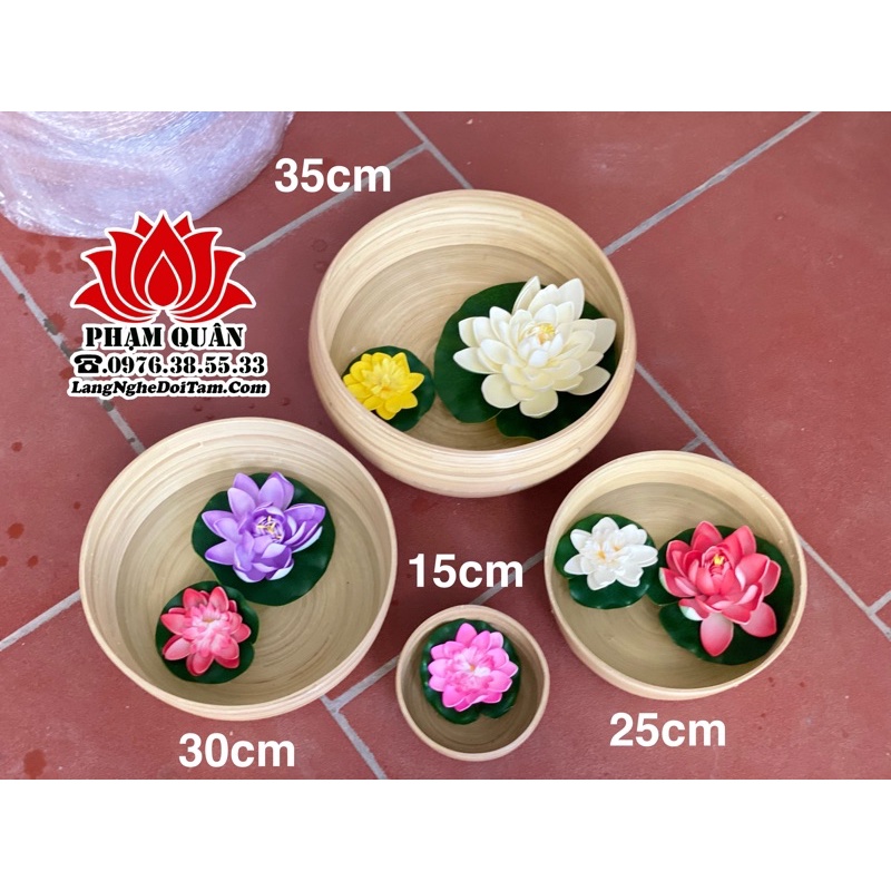 Chậu tre ngâm chân, ngâm tay, làm nail size 15, 25,35cm( làm từ cốt tre)