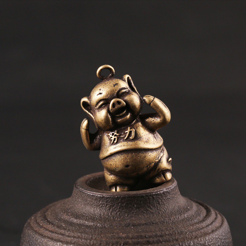 Tượng Đồng Phong Thủy May Mắn Tài Lộc Hình Chú Heo Béo