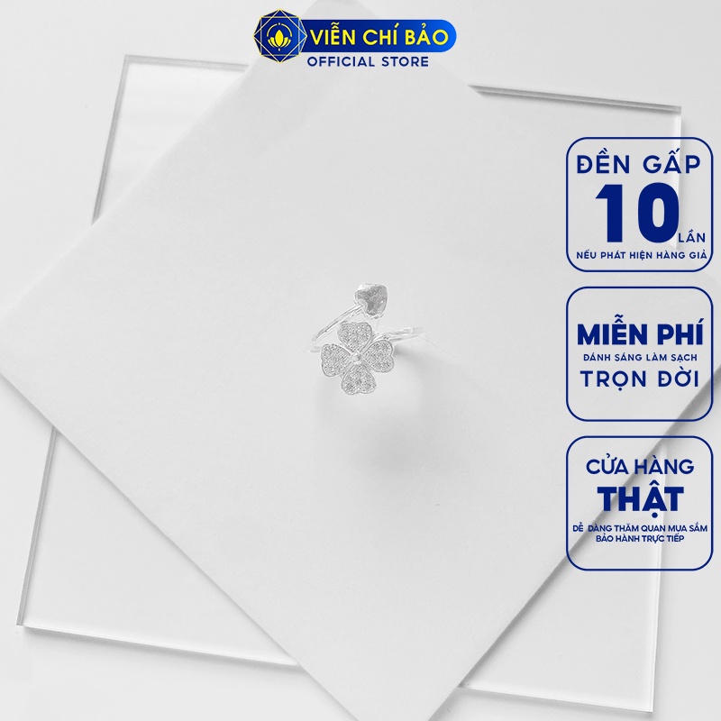 Nhẫn bạc nữ Cỏ 4 lá chất liệu bạc 925 thời trang phụ kiện trang sức nữ Viễn Chí Bảo N400377x