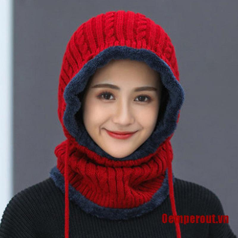 Bộ Mũ beanie Và Khăn Choàng Cổ Mùa Đông Cho Nữ