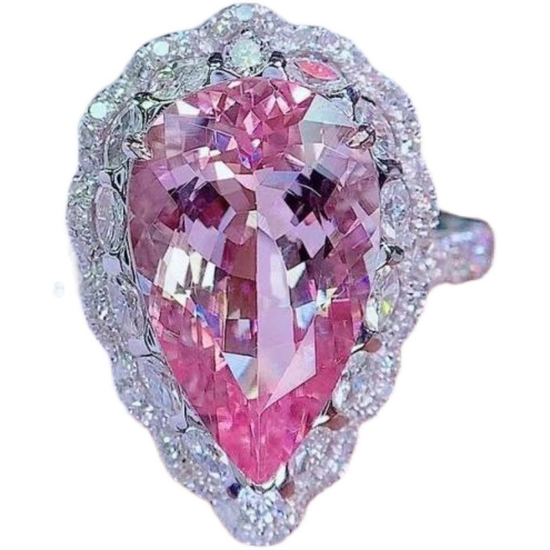 Mặt Dây Chuyền Hình Tổ Chim 7.5 Karat Màu Hồng Cherry Morganite Mở Điều Chỉnh Được Mặt Đá Quý-JHS2-S
