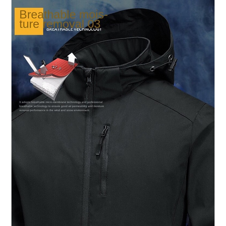 The North Face Áo Khoác Hoodie Màu Trơn Chống Thấm Nước Thời Trang Xuân Thu Cho Nam