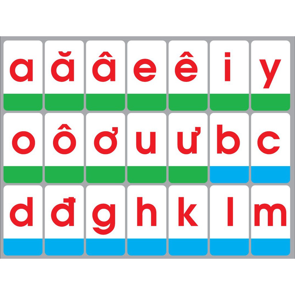 Bộ thẻ flashcard chữ ghép và chữ cái, chữ số cho bé học Tiếng Việt