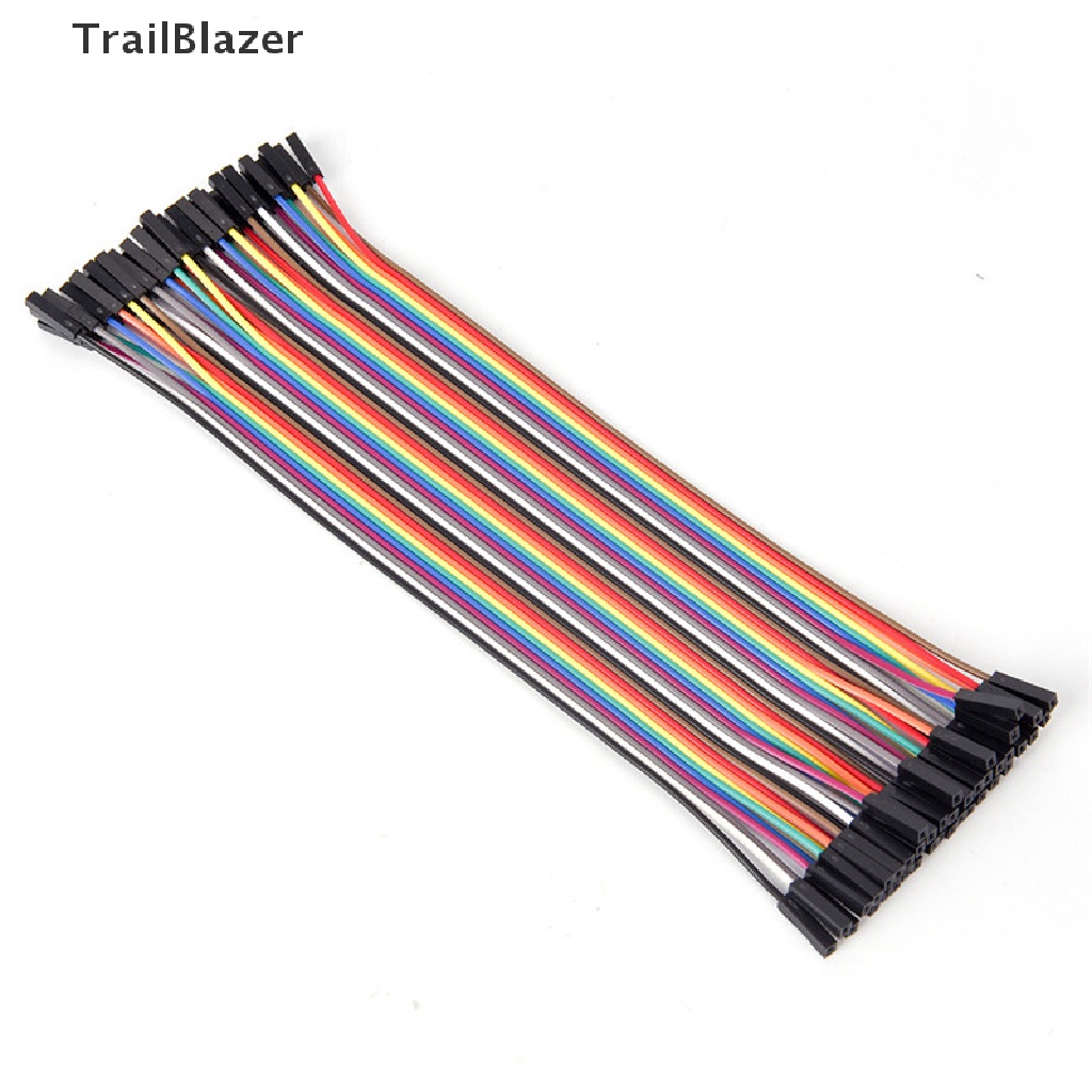 Tbvn 40pcs 20cm 2.54mm female to female breadboard jumper wire cable for arduino Jelly