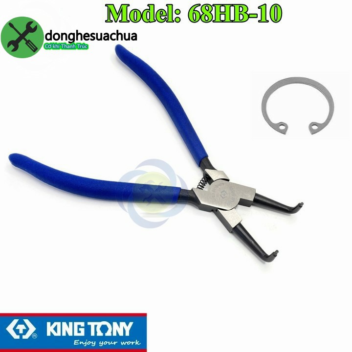 Kìm mở phe trong Kingtony 68HB-10 loại cong dài 250mm mũi 2.3mm