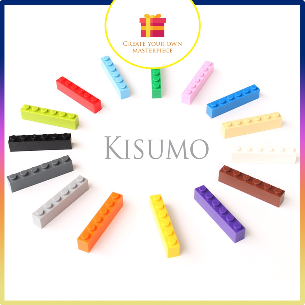 Đồ chơi giáo dục lắp ráp   logo moc combo 5 gạch 1x6 cao a13 3009