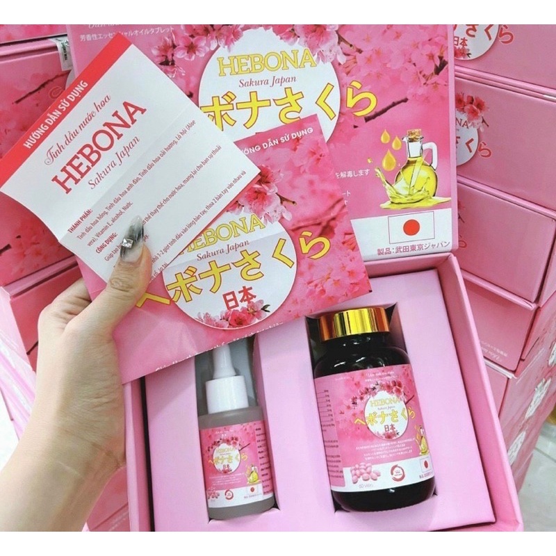 HEBONA Viên Uống Thơm Cơ Thể - Đẹp Da - Chống Lão Hoá Lọ 60 Viên