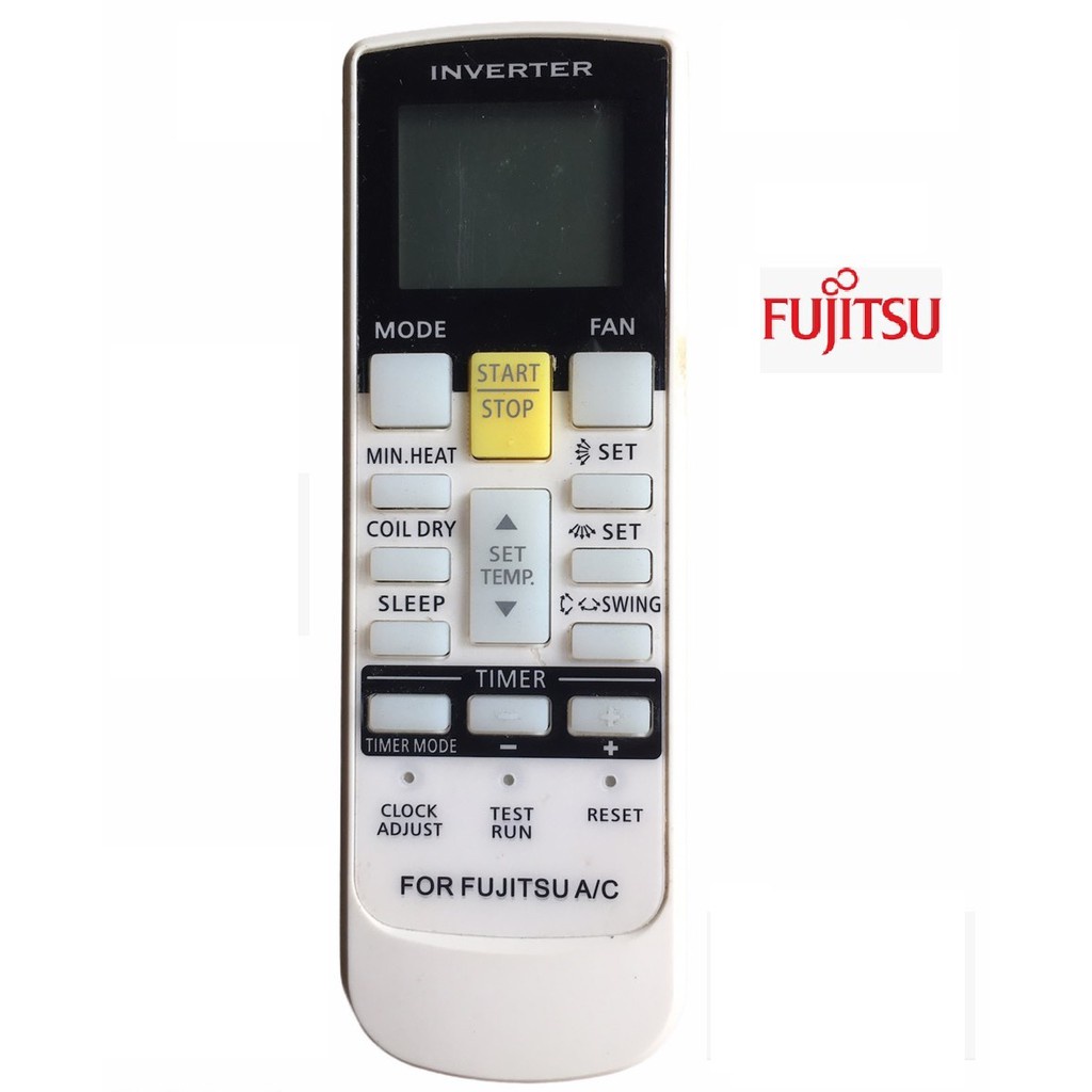 Điều khiển điều hòa Fujitsu AR-RAE2U nút vàng ở giữa - Tặng kèm pin -  Remote Fujitsu - Remote máy lạnh Fujitsu AR