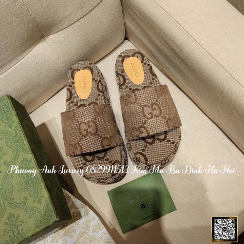 Dép Bánh Mì Xuồng Gucci Đế Đúp Full Size 35-39