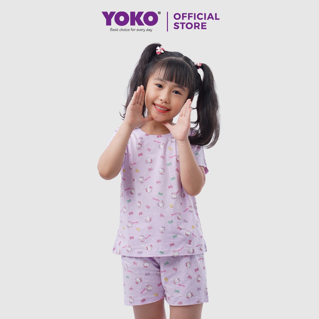 Bộ Quần Áo Thun Tay Ngắn Bé Gái (1-5 Tuổi) YOKO KID'S FASHION 21203G