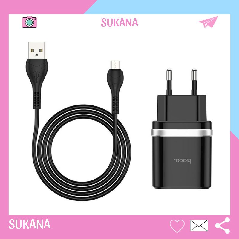 Combo củ sạc và cáp sạc 18W bộ sạc nhanh đầu cắm Micro USB cho các dòng điện thoại samsung/oppo/vivo/realme C12Q SUKANA