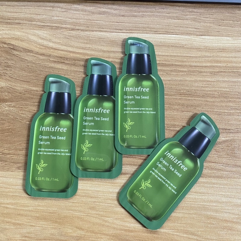 Gói Mẫu thử Tinh chất dưỡng ẩm từ trà xanh và dầu hạt trà xanh tươi Jeju Innisfree The Green Tea Seed Serum 1ml Sample