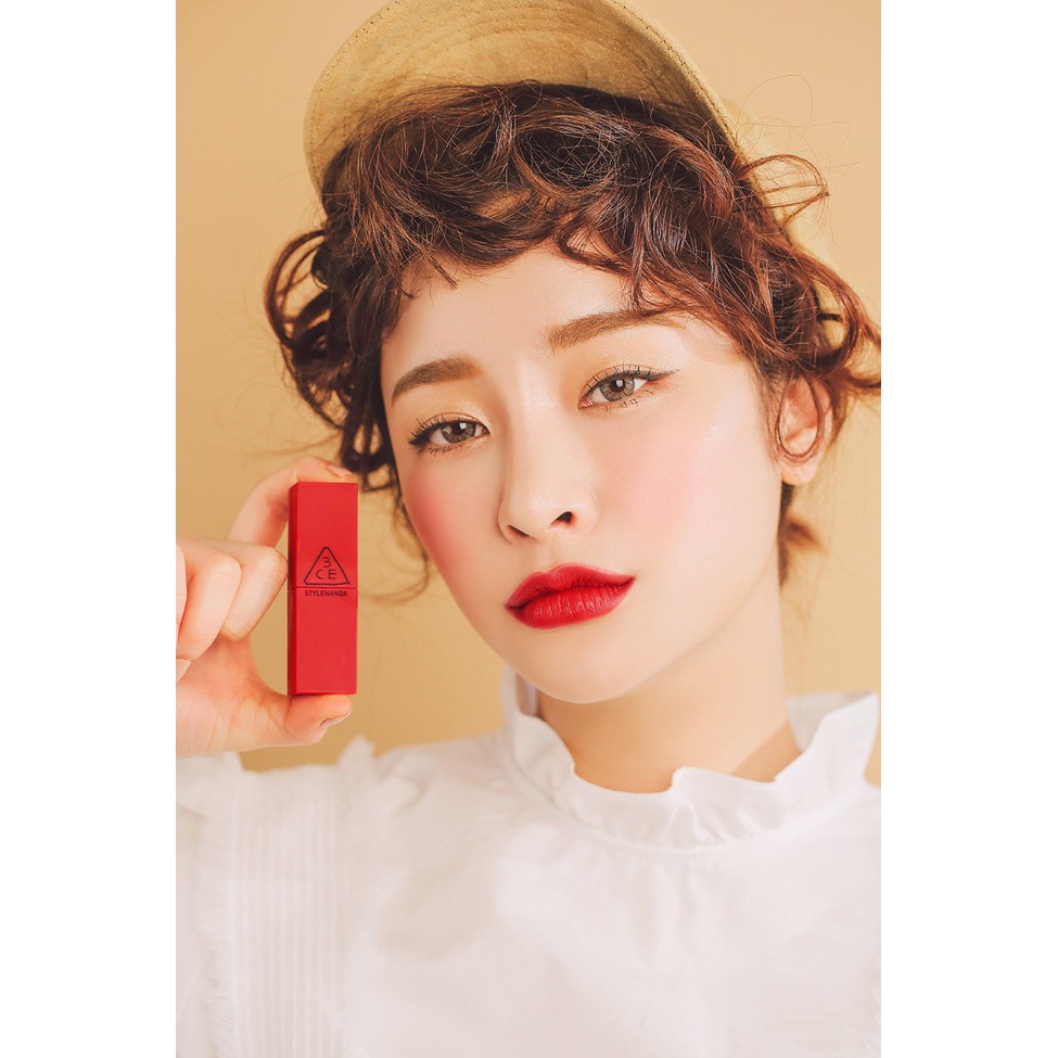 Son Lì 3CE Red Recipe Matte Lip Color #214 Squeezing - Màu Đỏ Tươi - Chính Hãng 100%