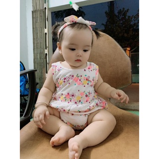 Bộ baby doll hè mát cho bé 3-10kg - ảnh sản phẩm 4