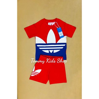 Bộ cộc tay thể thao Adidas  hàng cambodia xịn cho bé trai từ 1 đến 10 tuổi( có mẫu nhí mặc)
