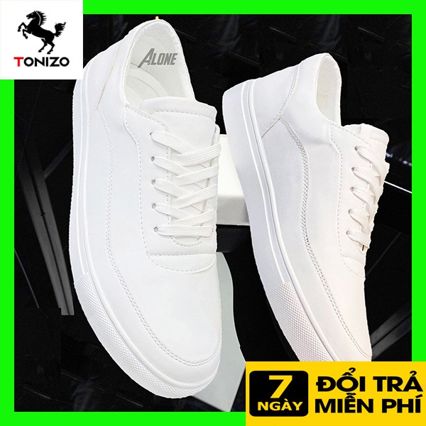 Giày thể thao nam trắng giá rẻ nhất, giày sneaker nam trắng giá rẻ mã GTV13