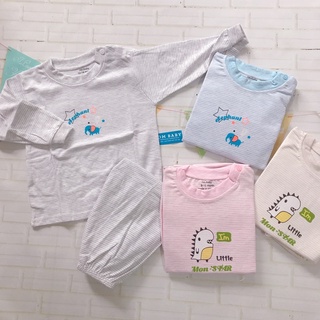Bộ nỉ kẻ cổ trụ Noubaby thu đông cho bé