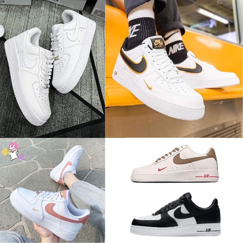 Giày 𝗔𝗙𝟭, Giày 𝗡𝗜𝗞𝗘_Air Force 1 All White, Giày AF1 Trắng Vệt Hồng, Vệt Nâu Các Mẫu Nam Nữ Đủ Size Tặng Box Bill