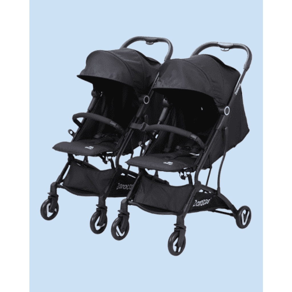 Xe đẩy đôi tách rời gấp gọn cho bé Zaracos Norio 9026 Black + Black – Zaracos Việt Nam