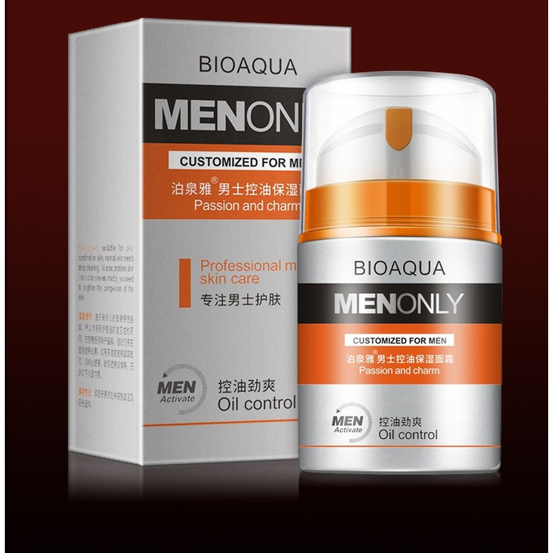 BIOAQUA Kem chống lão hóa kiềm dầu dành cho nam chứa Hyaluronic Acid cân bằng ẩm 50ml