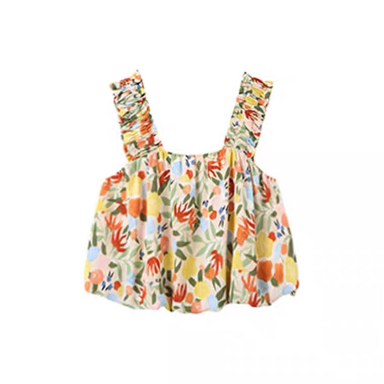 Áo Crop top Nữ Mùa Hè In Áo hai dây