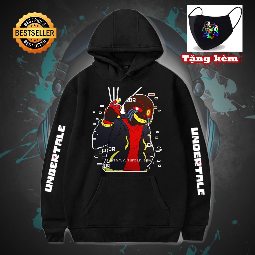 Áo Sans💥HOT 🎁 BST Áo Hoodie in hình Sans Undertale,Skate, Color,Booyah ,Fresh Ink ,Fresh Ink siêu chấ