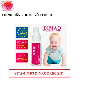 (+Quà cho bé) Vitamin D3 DIMAO dạng xịt ,giúp hỗ trợ phòng ngừa thiếu Vitamin D, hỗ trợ hấp thu canxi và tăng chiều cao