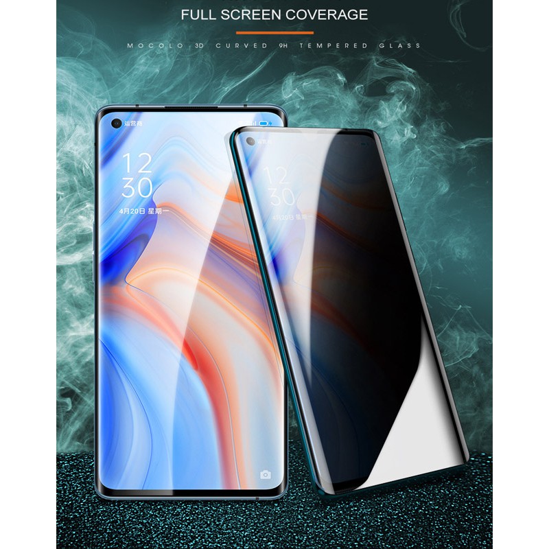 Kính cường lực 9d hỗ trợ chống nhìn trộm cho oppo realme 3 pro / oppo reno 4 pro 5G