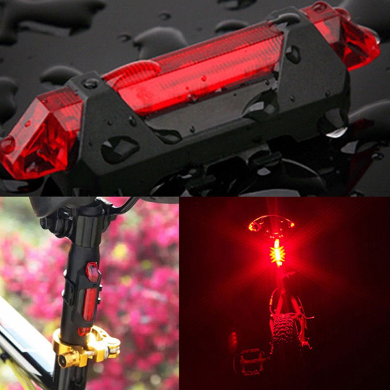 Đèn LED xe đạp cảnh báo phía sau giúp đạp xe an toàn trong đêm, đèn 4 chế độ nháy - PK Xe Dap Gia Re