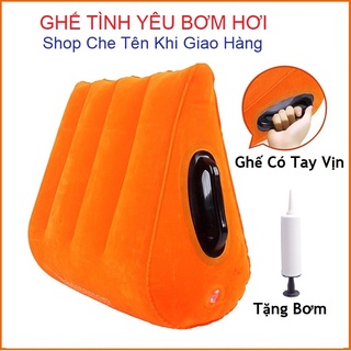 [Tặng Kèm Bơm Tay] Gối Tình Yêu Có Tay Vịn - Cho Các Đôi Tình Nhân, Tăng Sự Mới Mẻ, Vải Nhung 45x36x16cm