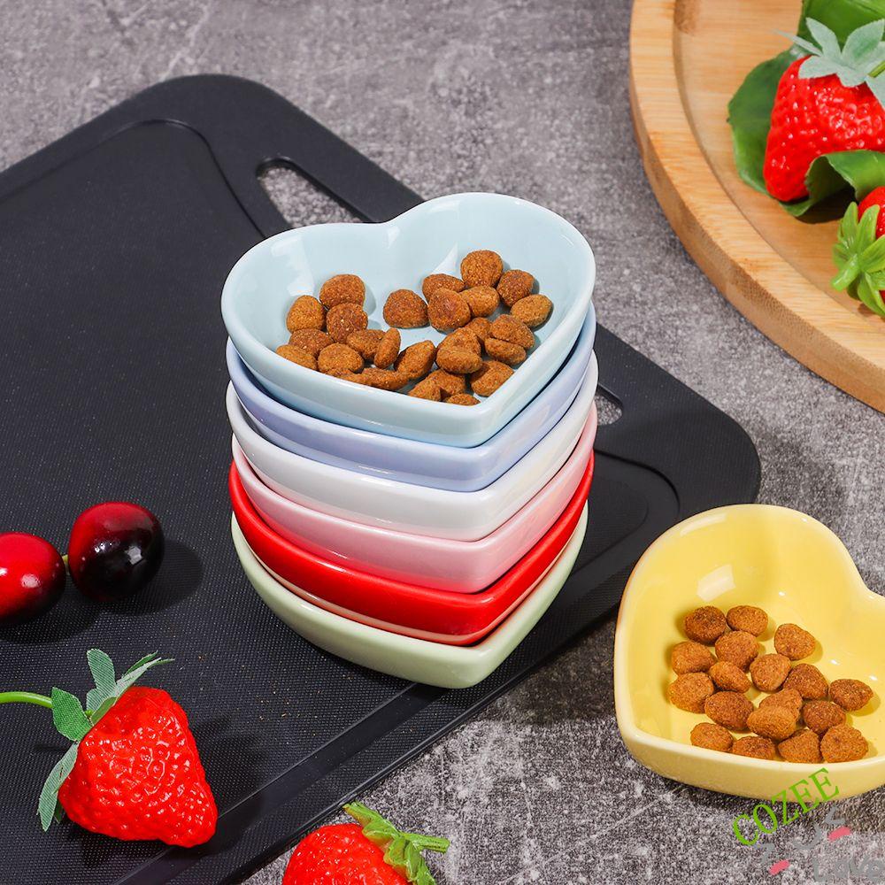 Chén sứ mini hình trái tim dễ thương nhiều màu sắc dùng đựng nước chấm