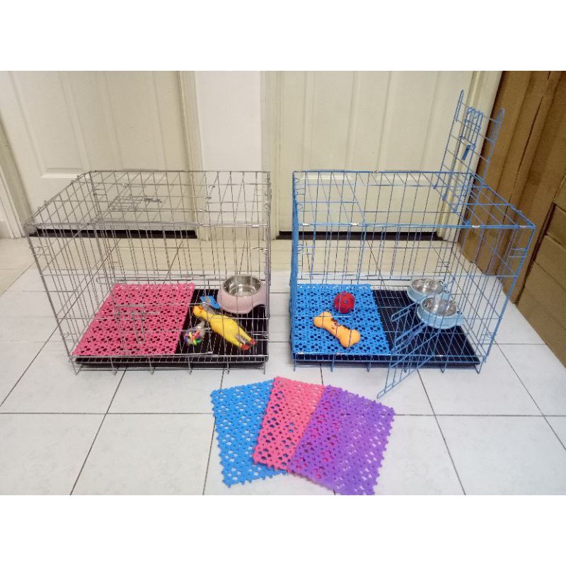 Tấm lót sàn chuồng/lồng lưới sắt chó mèo thú cưng bằng nhựa PVC nhiều màu