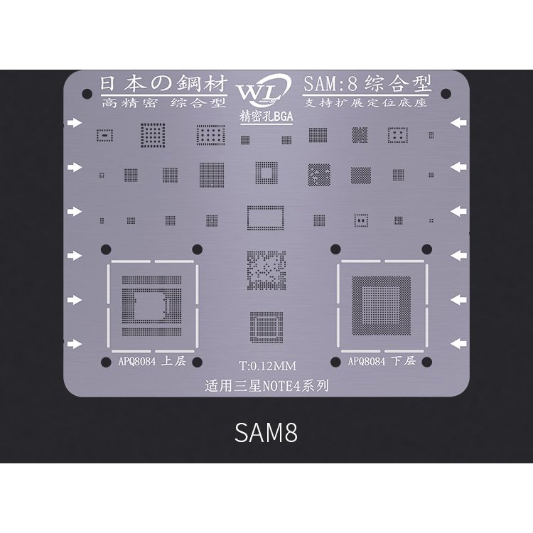 Vỉ làm chân SAM:8 Full IC Samsung NOTE 4