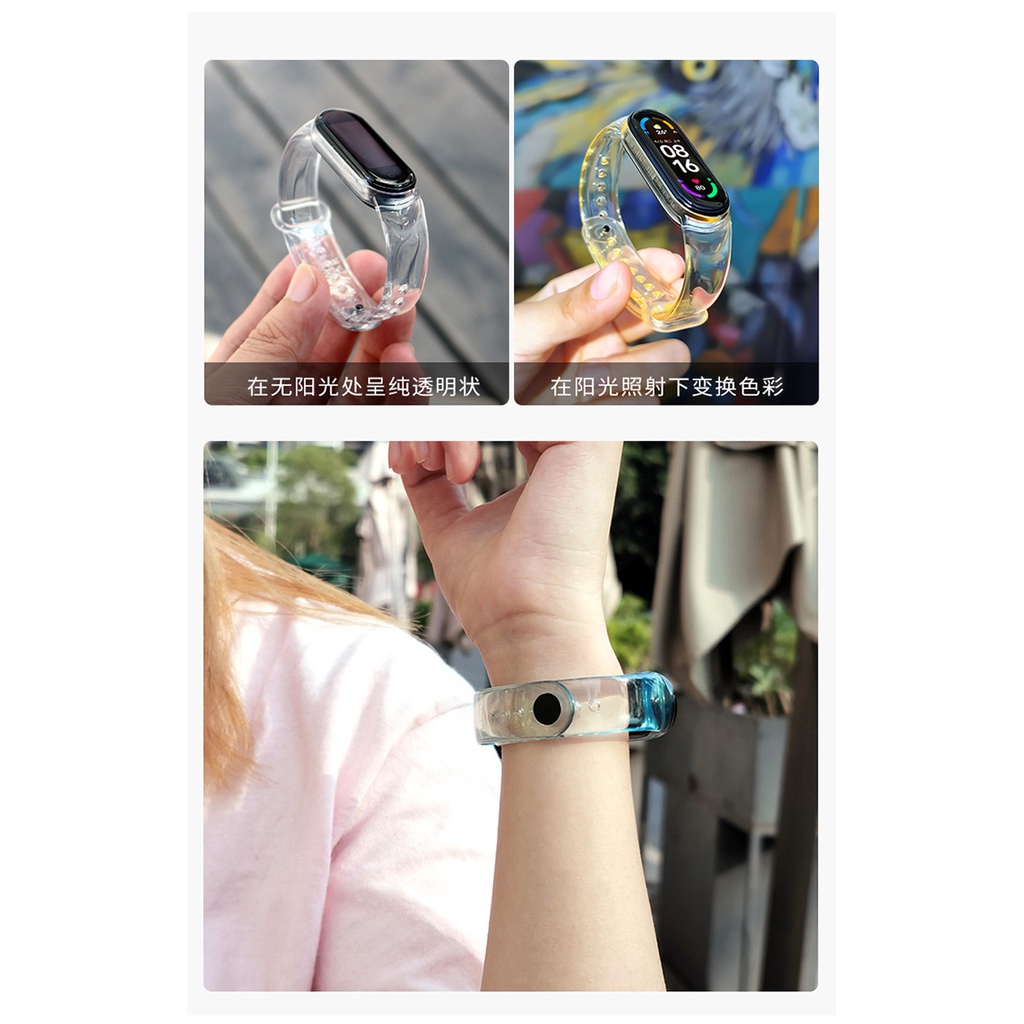 Dây Đeo Thay Thế Chất Liệu Silicon Hoạ Tiết Rằn Ri Cho Xiaomi Mi Band 3 / 4 Mi Band 5 / 6