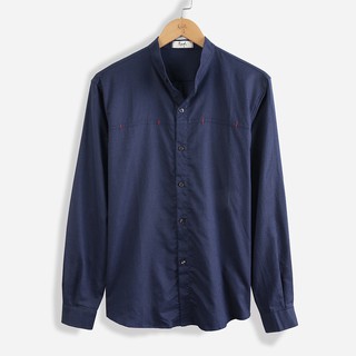 [Mã FAMALLT5 giảm 15% đơn 150K] Áo sơ mi đũi cổ tàu nam cao cấp, mềm, mịn, mát, mí ngực làm điểm nhấn Rough